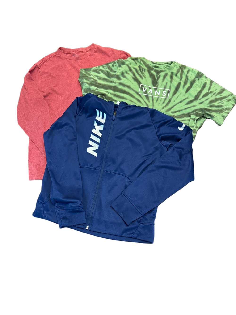 **Bundle**Nike Zip-Up hoodie Vans T-Shirt Polo Long Sleeve Size L